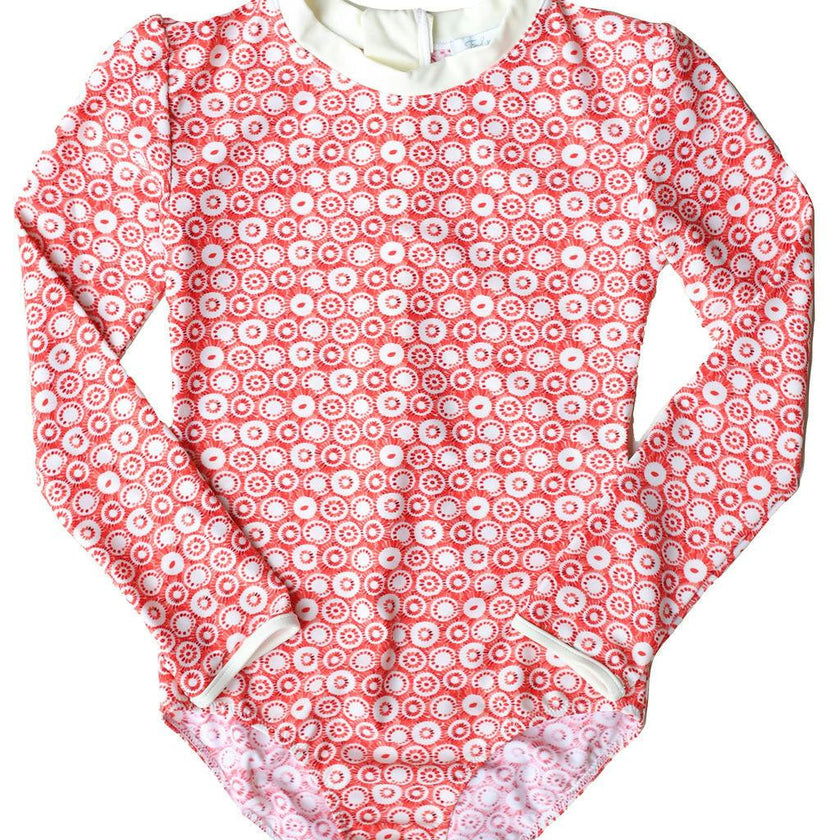 Rebecca Surf Suit Jellyfish Print Terracotta