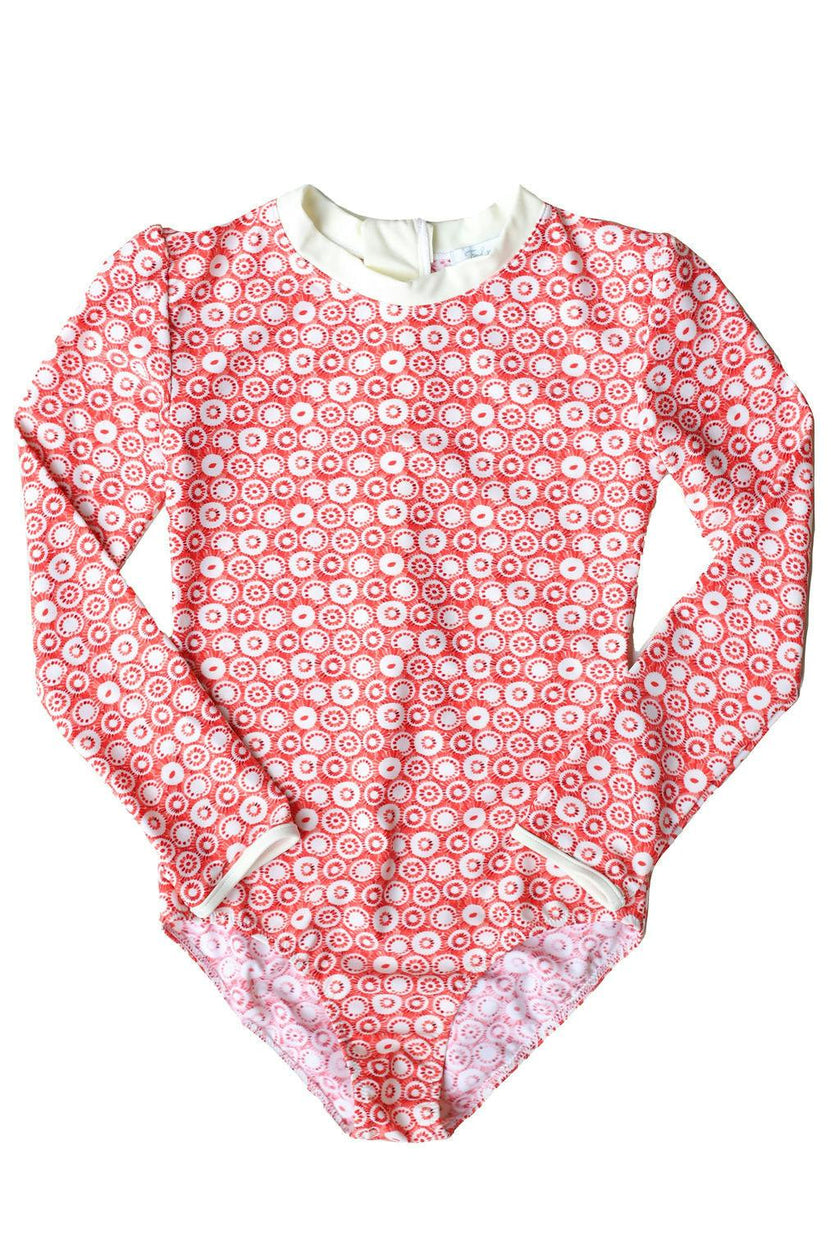Rebecca Surf Suit Jellyfish Print Terracotta