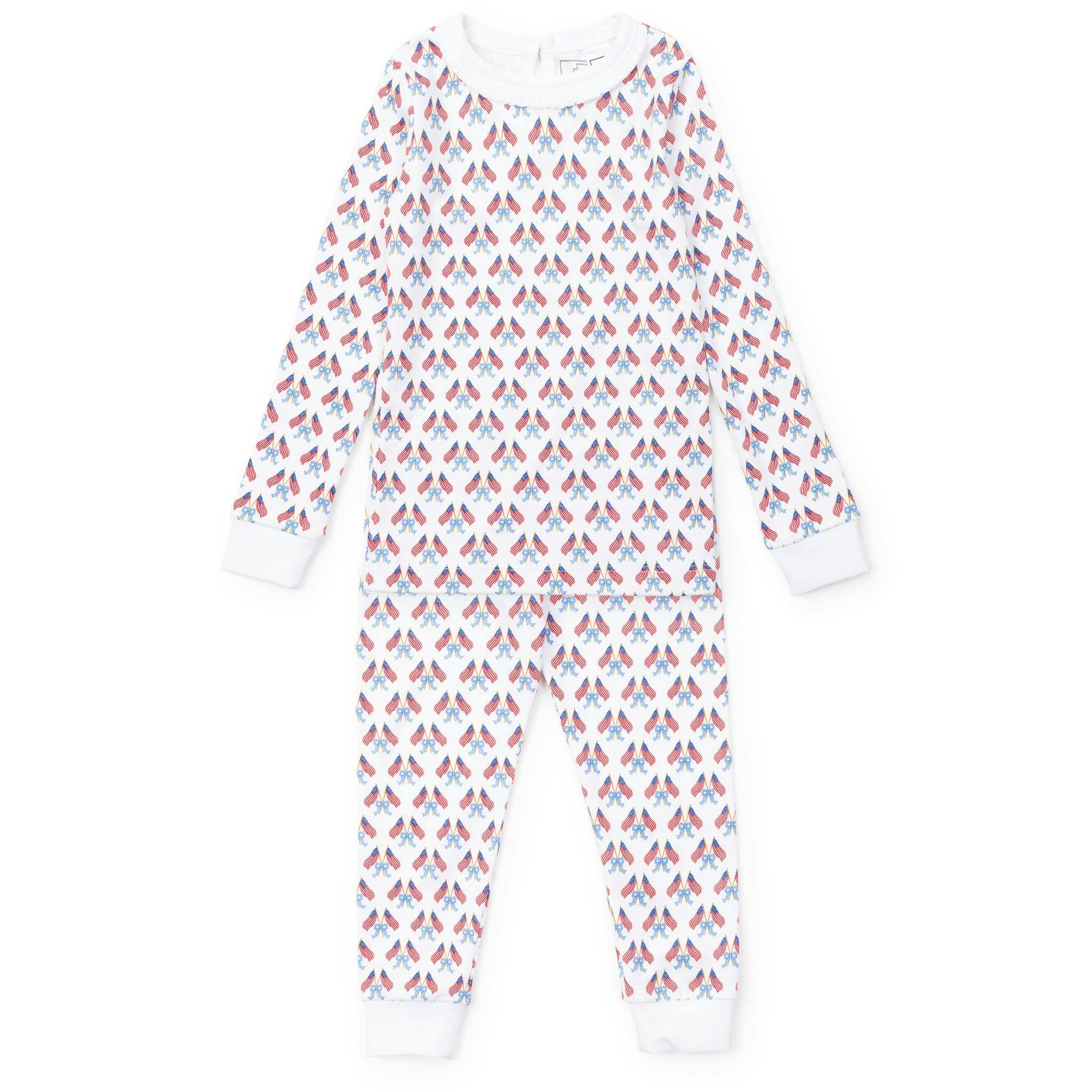 Ava Girls' Pajama Pant Set - Stars, Stripes and Bows