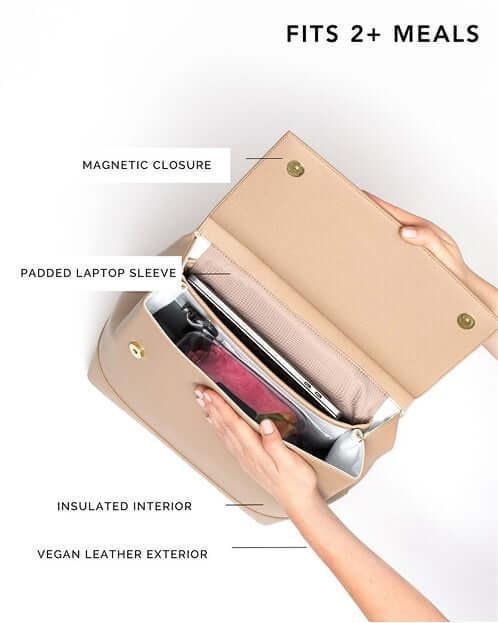 Chic, Stylish Padded Laptop Sleeve Backpack, Cream