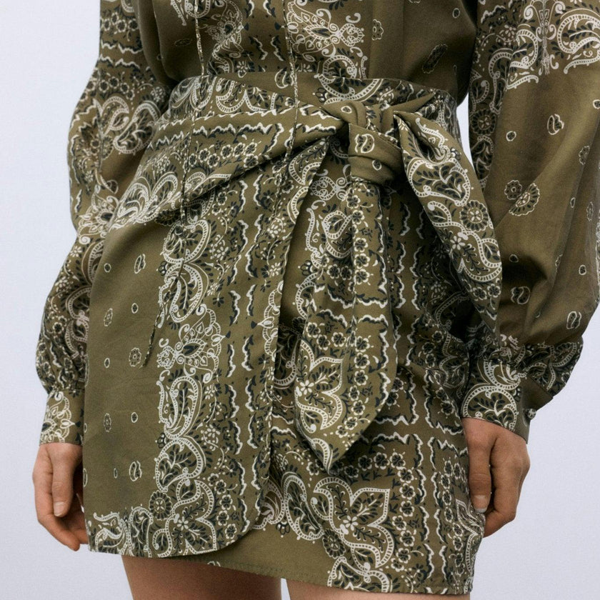 Waterlily Woman Skirt Bandana Print