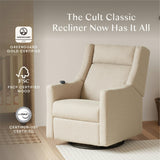 Babyletto Kiwi Deluxe Power Recliner and Swivel Glider with Heat and Massage