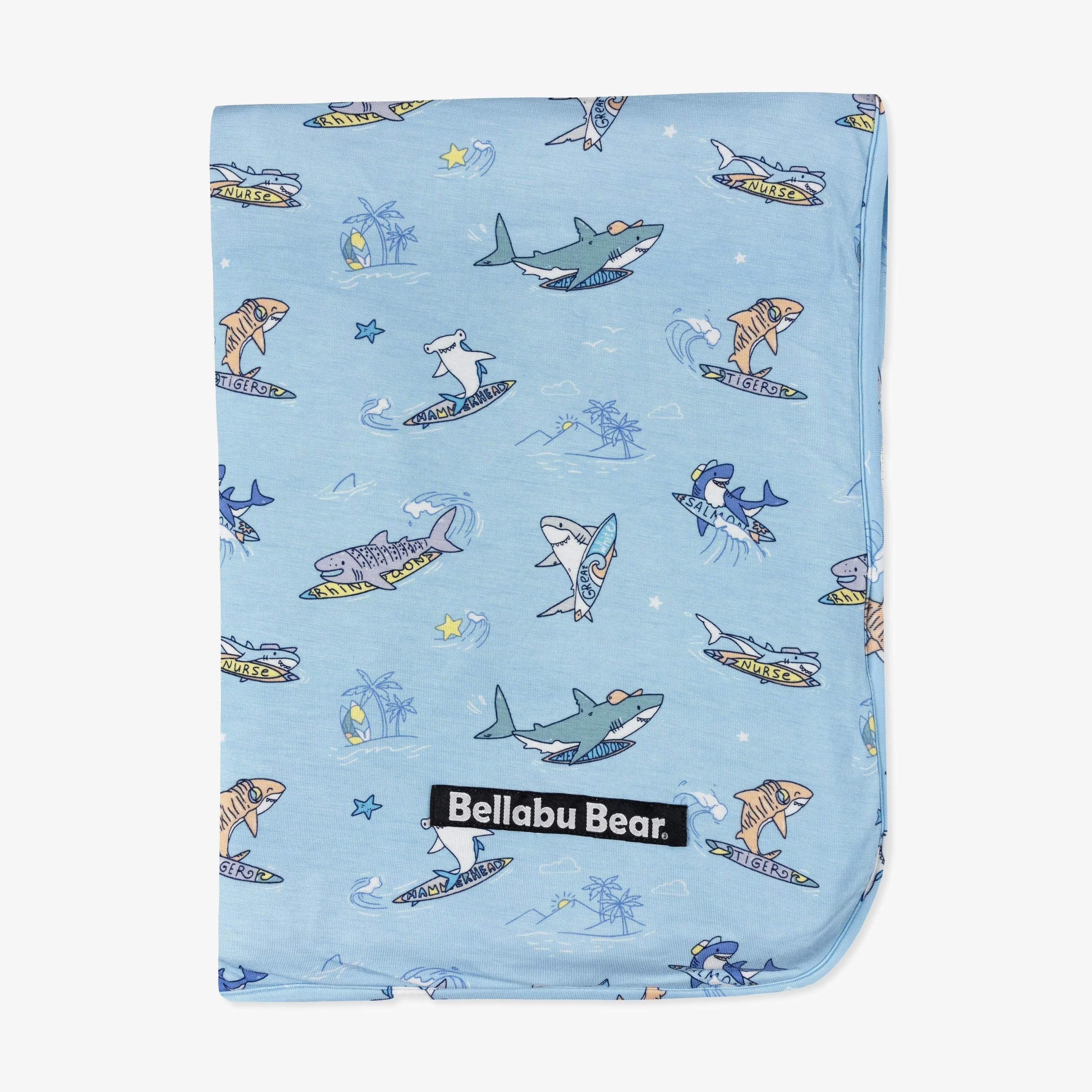 Shark School Bamboo Blanket