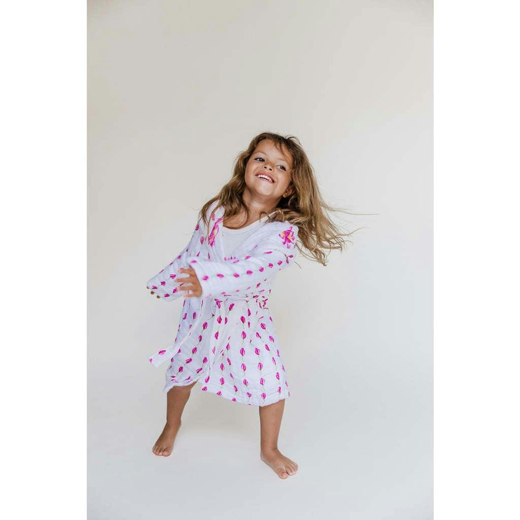 Certified Organic Muslin Reversible Bath Robe