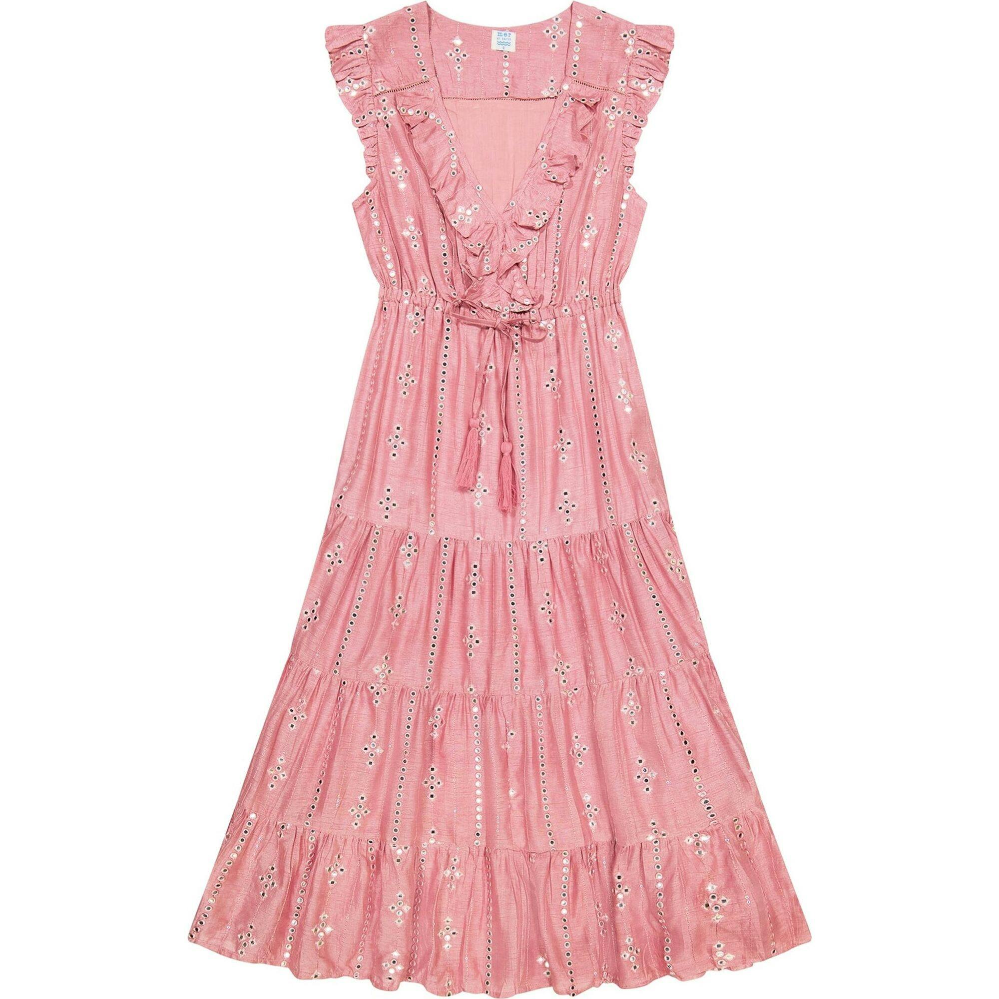 Women's Luxe Giselle Silk Dupioni Maxi Dress, Pink