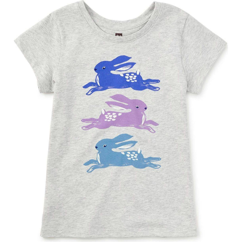 Leaping Hares Graphic Tee, Grey