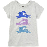 Leaping Hares Graphic Tee, Grey