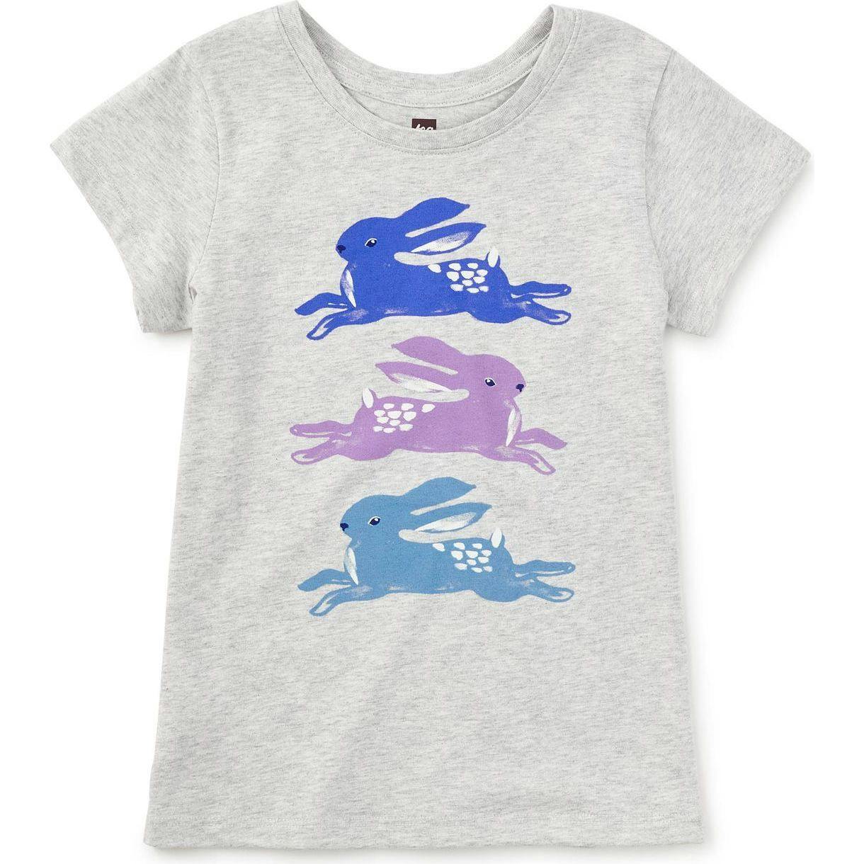 Leaping Hares Graphic Tee, Grey