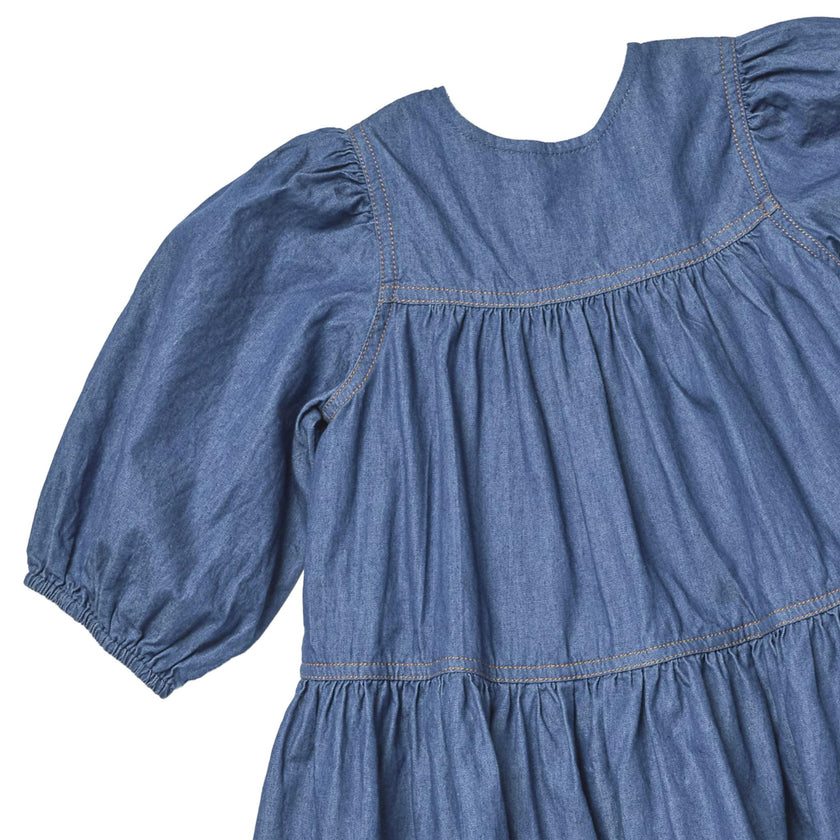 Girls Sawyer Dress - Chambray