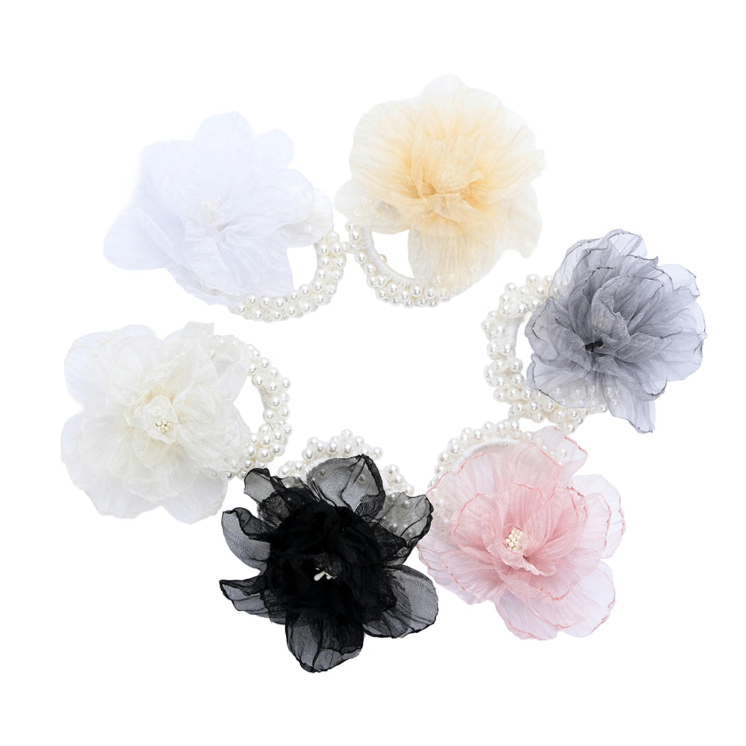 Pearl Blossom Scrunchie Set