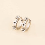 Daisy 3D Huggie Hoop Earrings