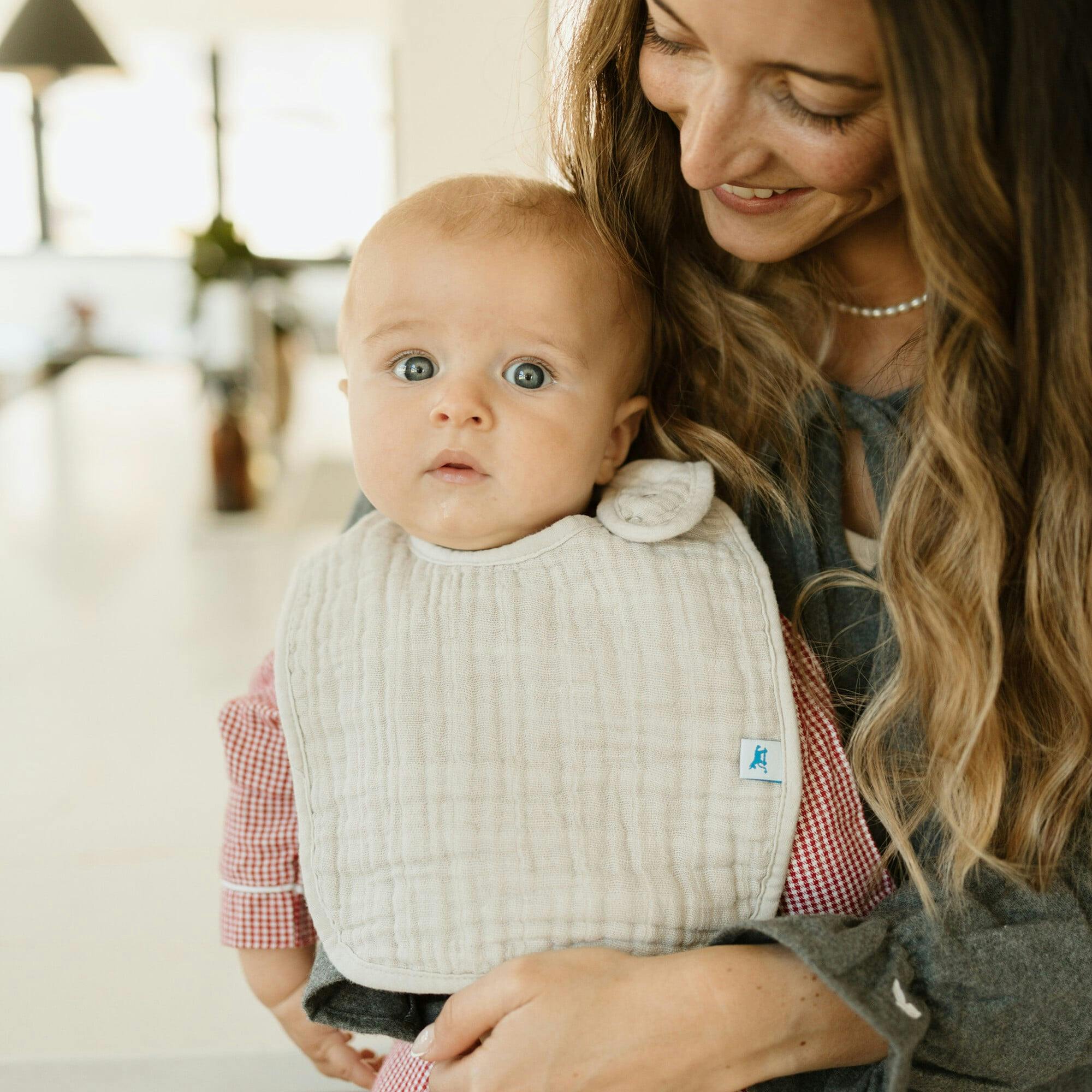 Cotton Muslin Classic Bib 3 Pack - Fern 2