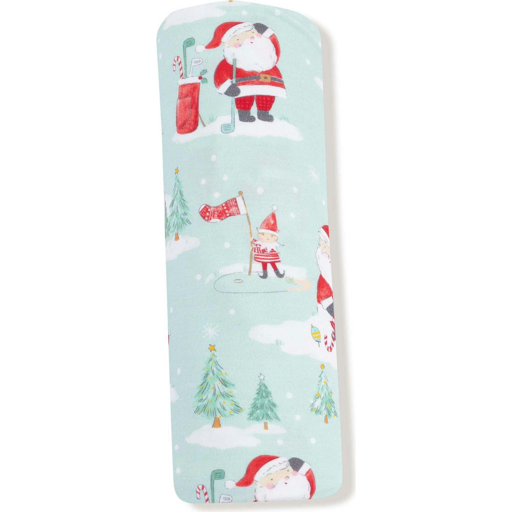 Golfing Santa and Elves - Swaddle Blanket