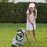Rainbow Golf Cart Bow Baseball Hat (Baby/Toddler, Youth)