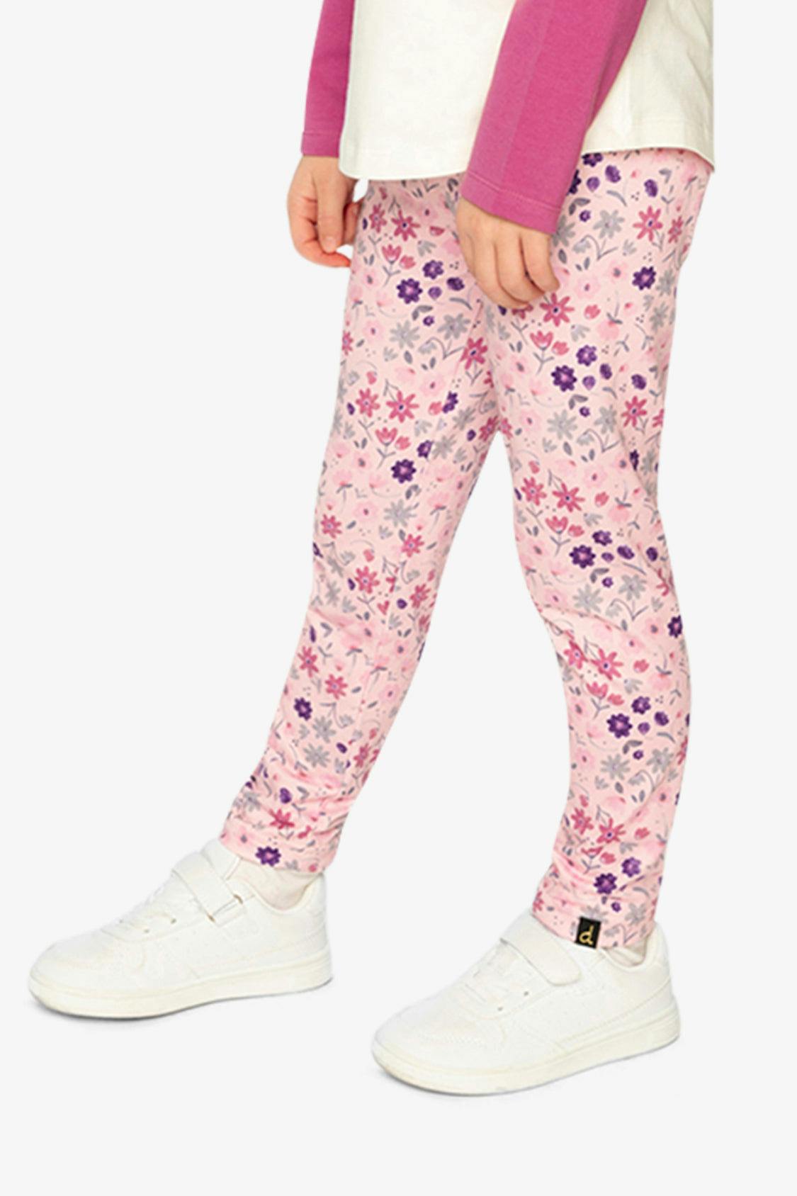 Printed Leggings Pink Printed Daisies