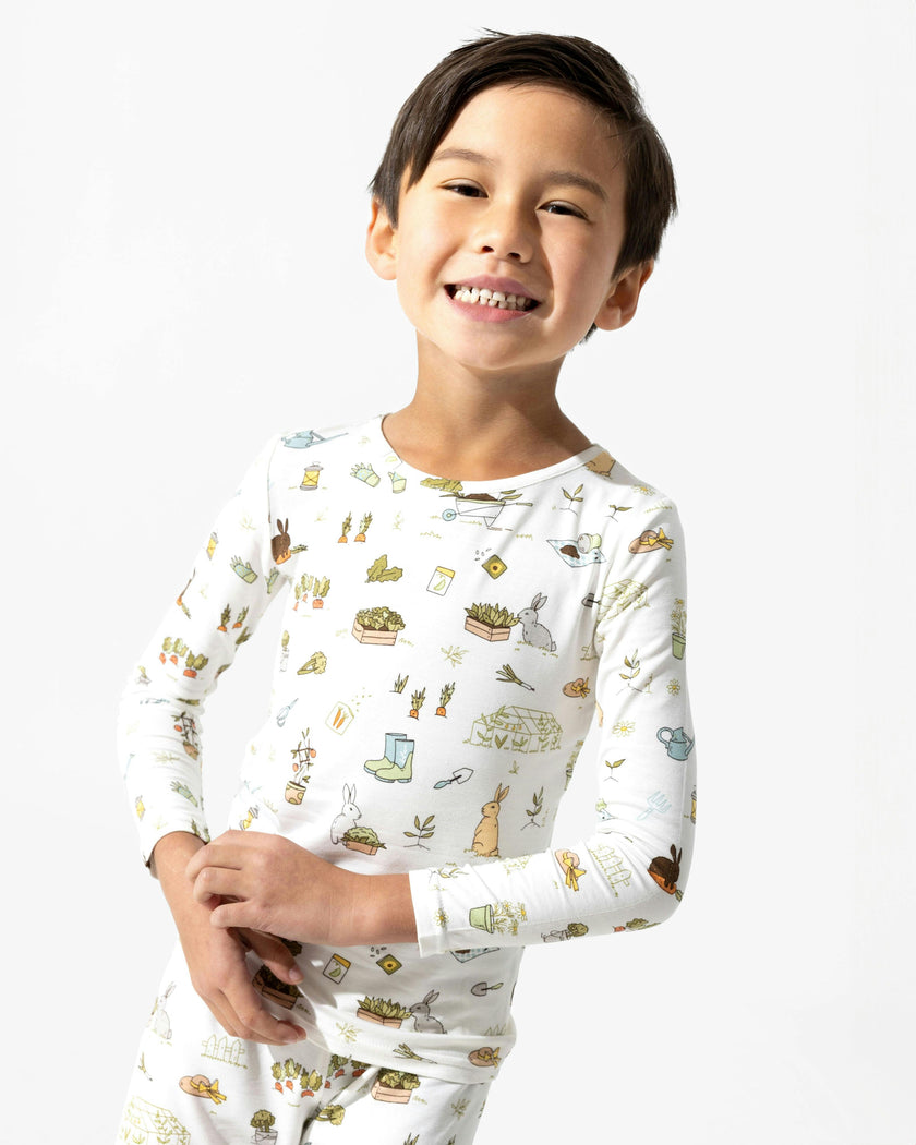 Bunny Garden Bamboo Kids Pajamas