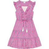 Women's Giselle Booti V-Neck Ruffle Sleeve Mini Dress, Pink