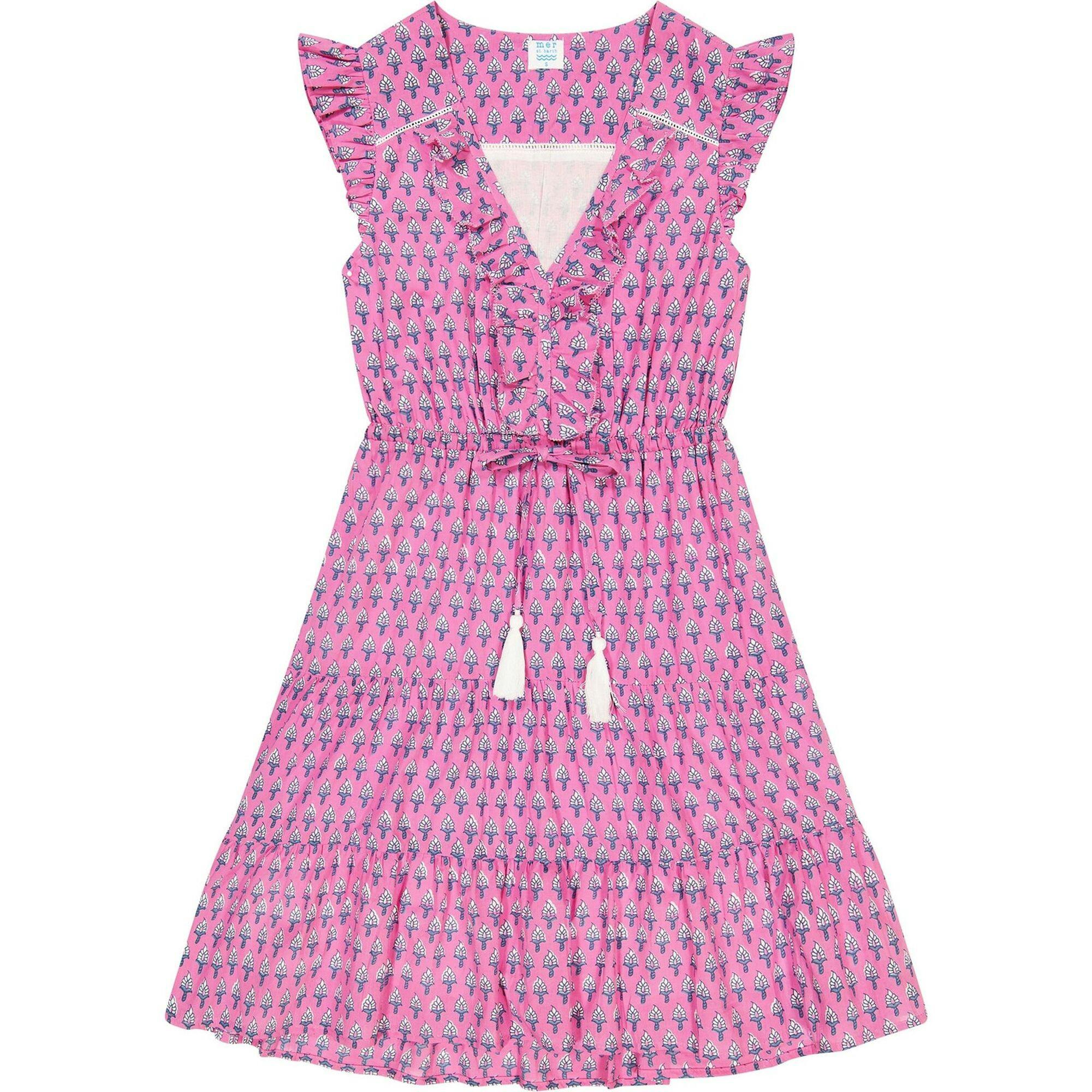 Women's Giselle Booti V-Neck Ruffle Sleeve Mini Dress, Pink