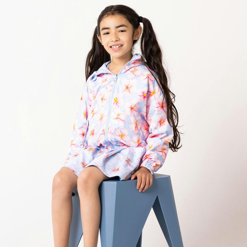 Max Reversible Rain Jacket Windbreaker, Hibiscus