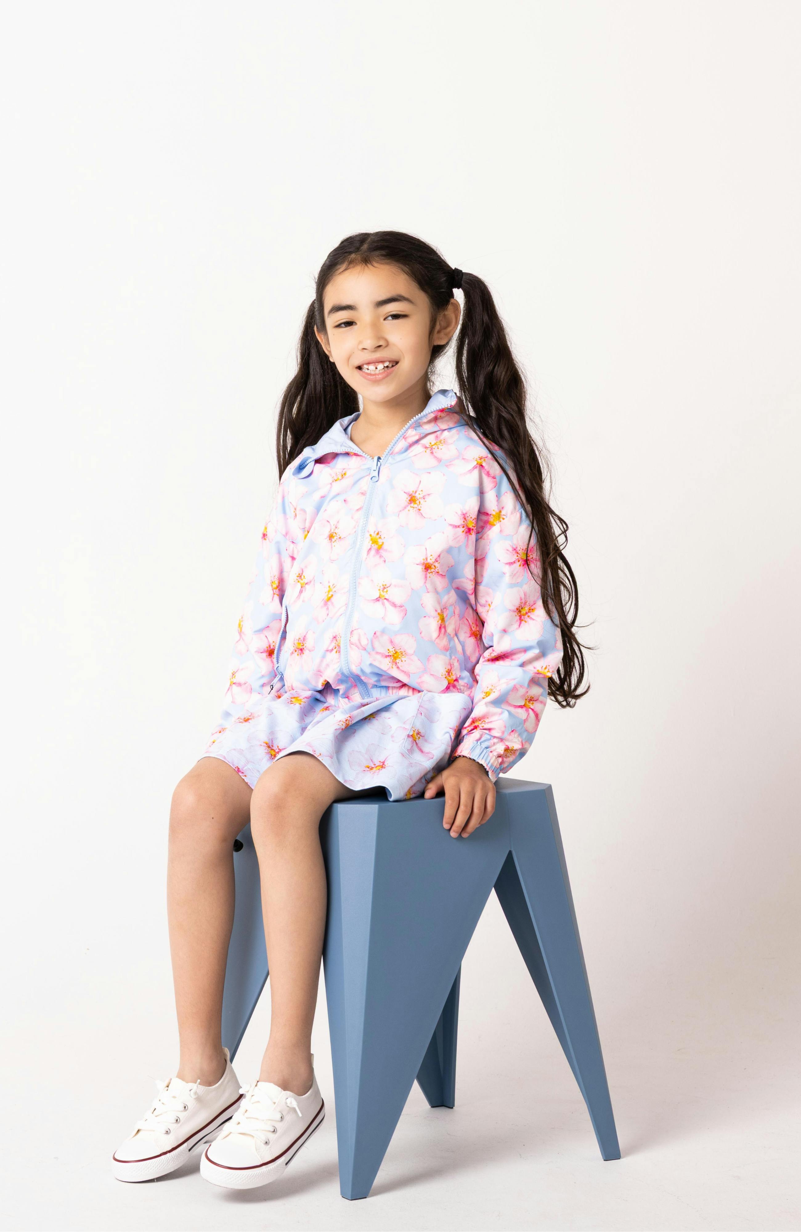 Max Reversible Rain Jacket Windbreaker, Hibiscus