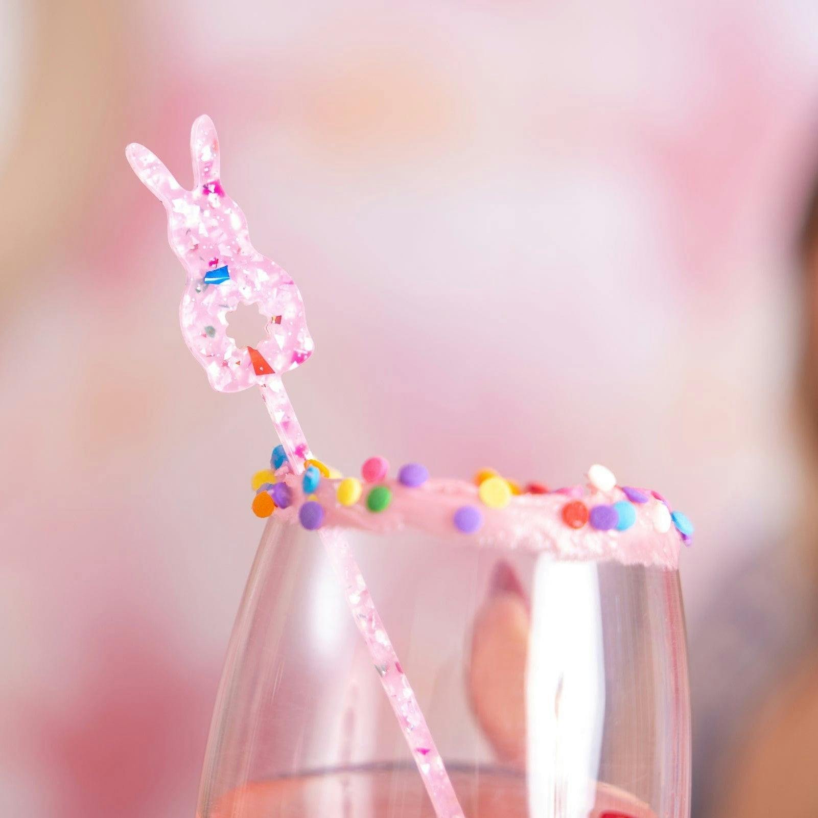 Confetti Bunny Drink Stirrers