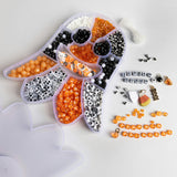 Halloween Ghost Orange and Black Letter DIY Bead Box