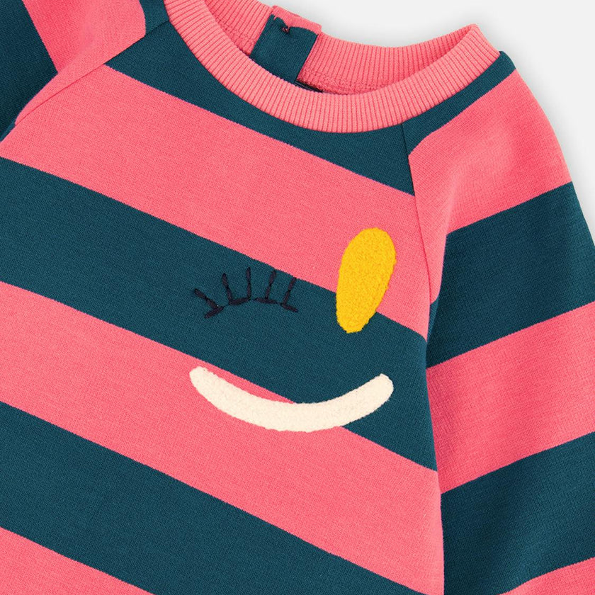 Engineer Stripe Dress Pink and Green Stripes
