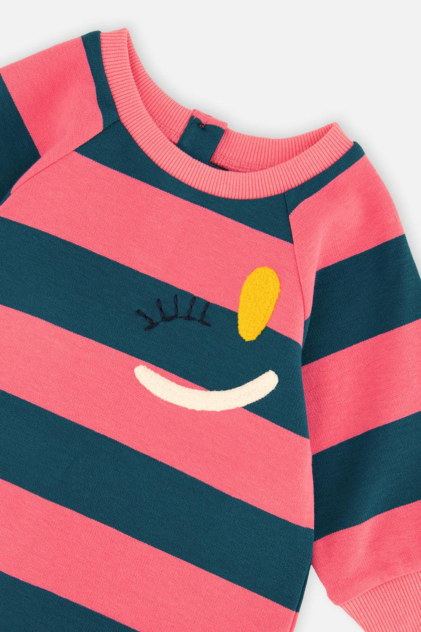 Engineer Stripe Dress Pink and Green Stripes