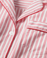 Women's Twill Nightshirt in Antique Red Ticking