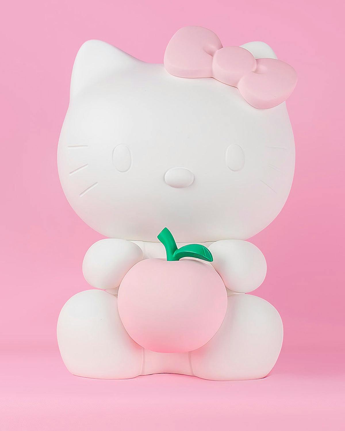 Hello Kitty APPLE Matt White with Pastel Pink Apple 10in