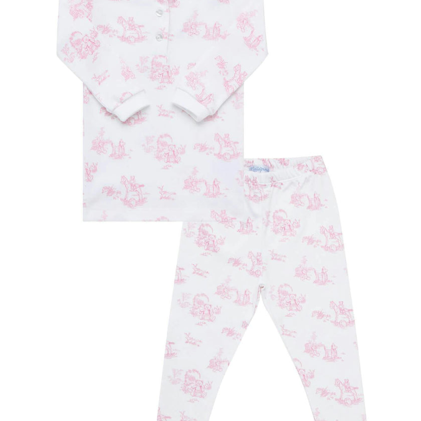 Pink Toile Baby Pajamas