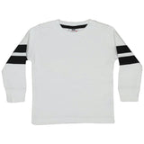 Kids Thermal Shirt - White with Black Taping