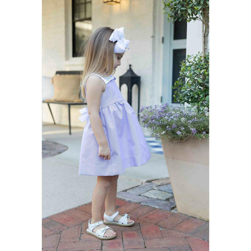 Pincord Dress with Flowers