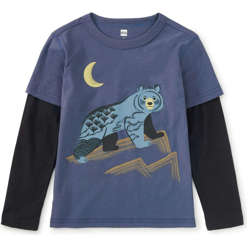 Decorated Layered Tee, Blue