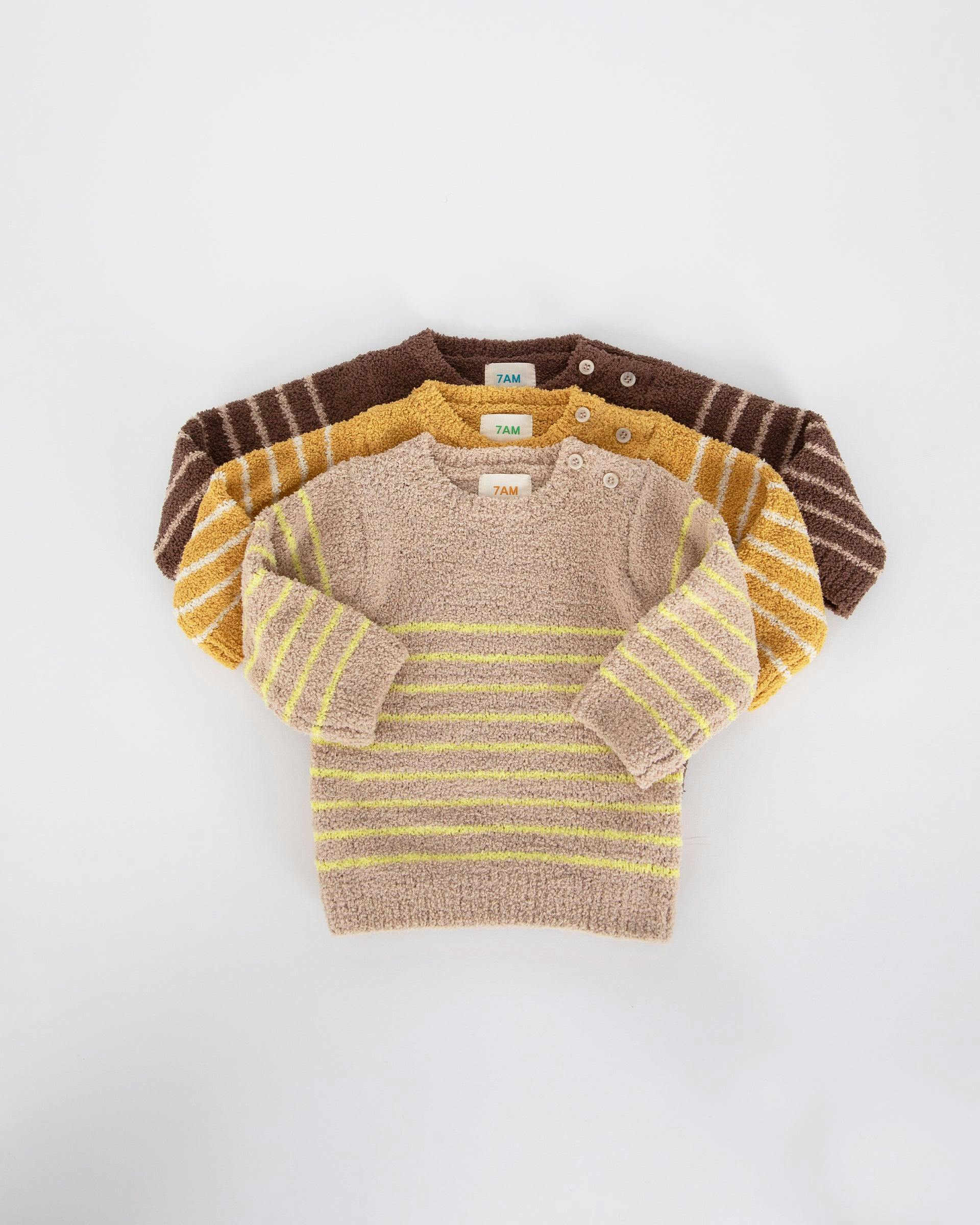 Long Sleeve Top Striped - Fuzzy