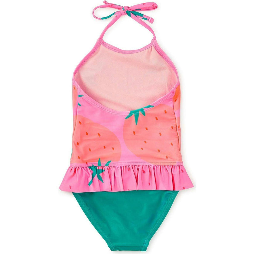 Peplum One-Piece Swimsuit, Pink