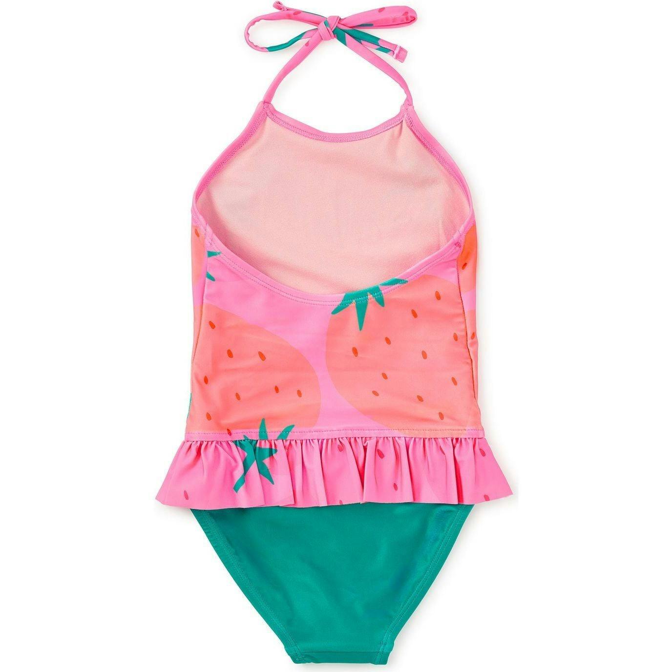 Peplum One-Piece Swimsuit, Pink