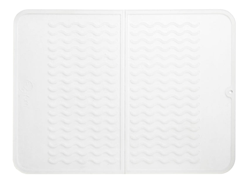 PopYum Silicone Drying Mat (12x16 in, 30x40 cm), Clear-Frosted