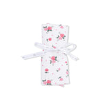 Pink Rosettes - Ruffle Burp Cloth