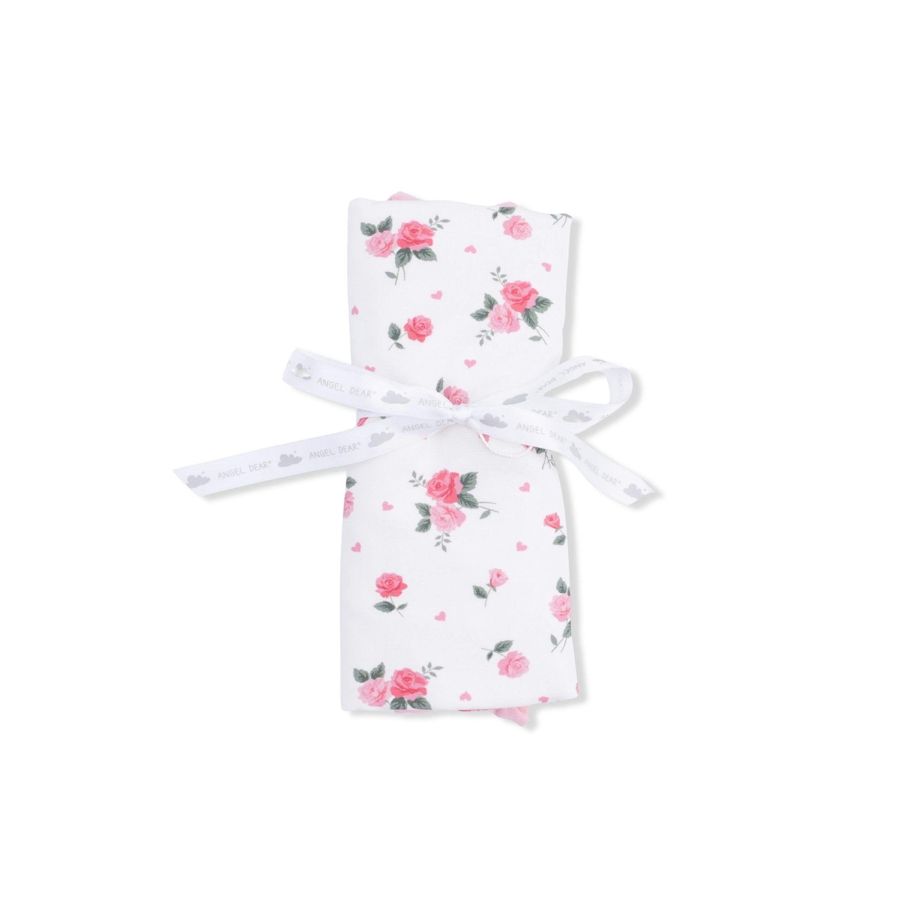 Pink Rosettes - Ruffle Burp Cloth