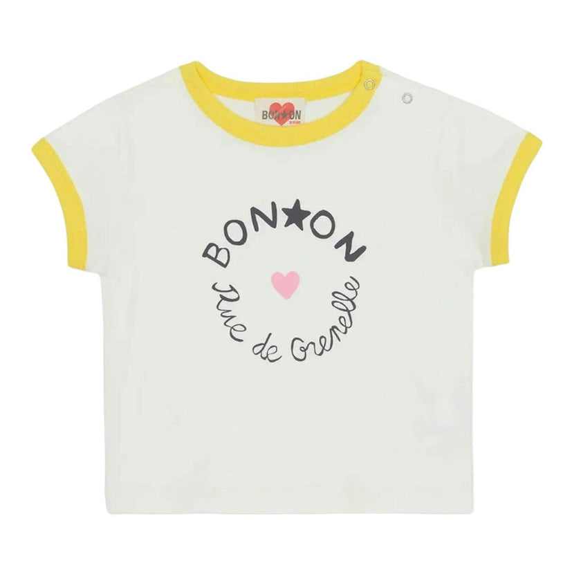 BONTON Napo Baby Ringer Tee 25 Ans - Milk