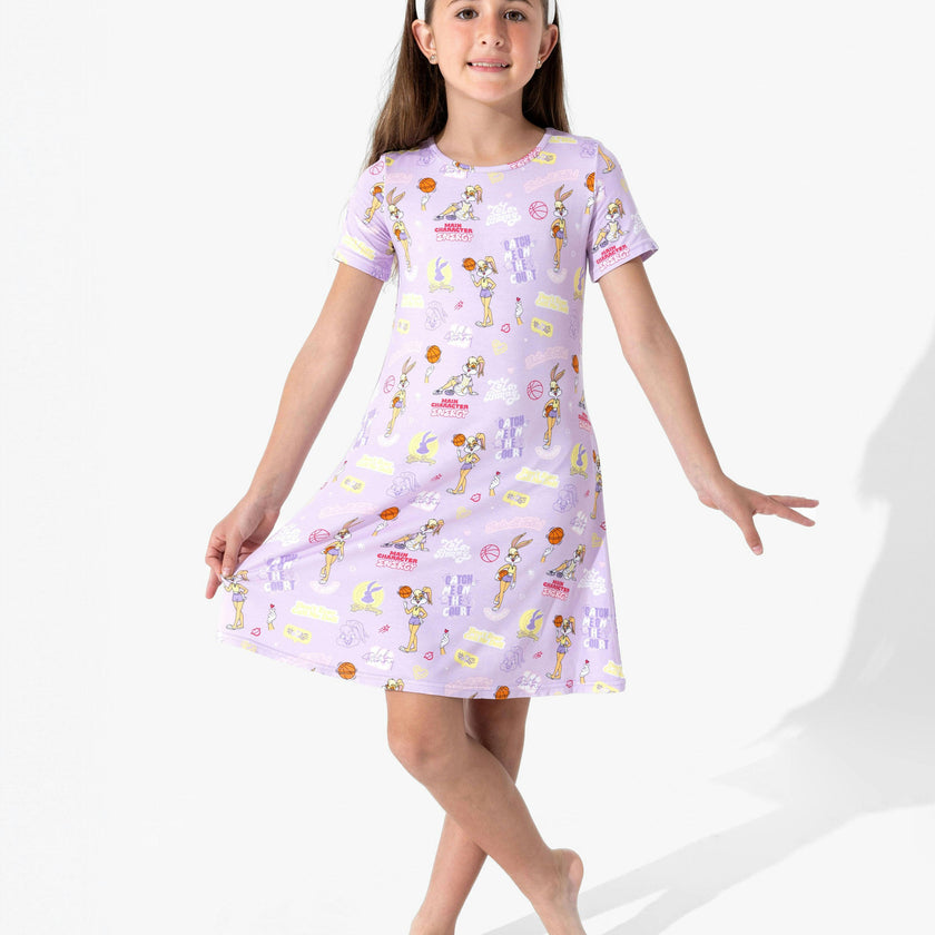 Lola Bunny Bamboo Girls' Short Sleeve Dress