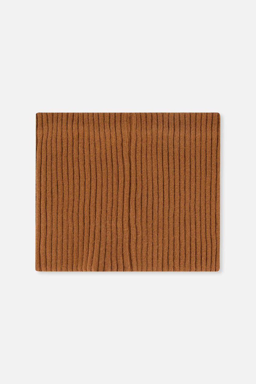 Ribbed Knit Neckwarmer Brown Sugar