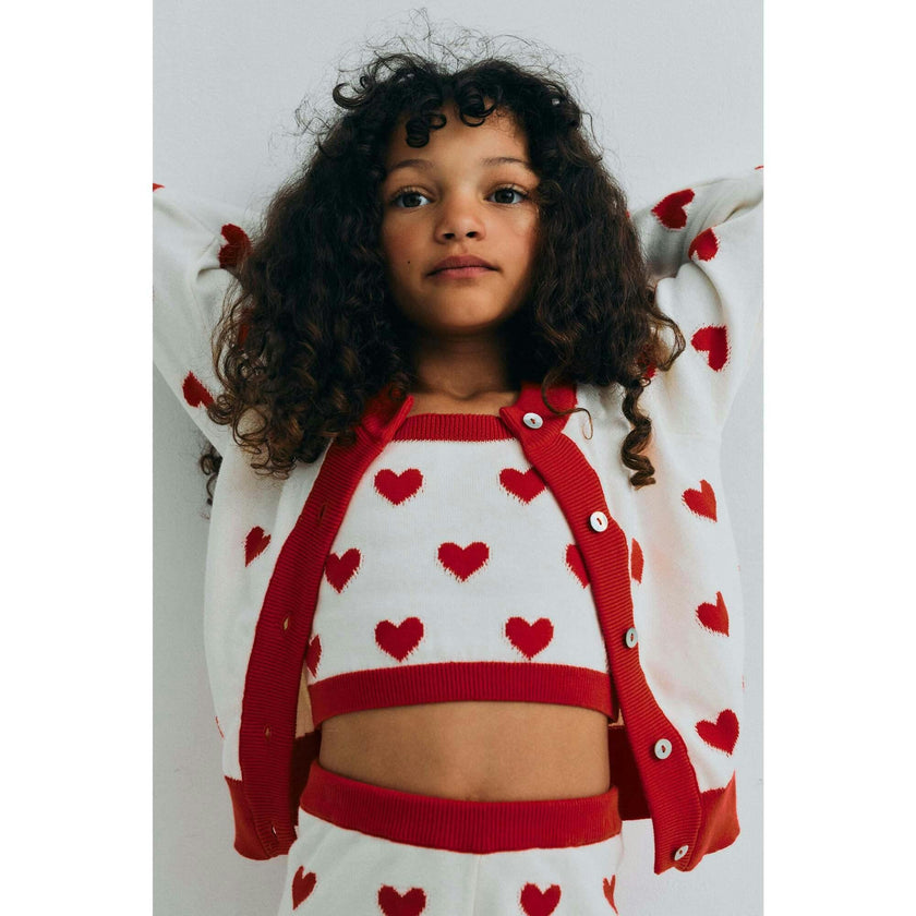 Maqui Top Hearts Jacquard