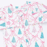 Bow Trellis Tree - 2 Way Ruffle Back Zipper Footie