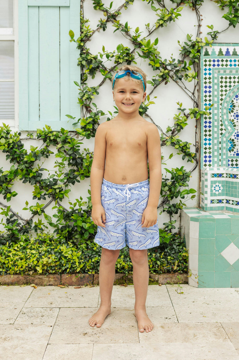 Swim Trunks - Blue Alligator Alley