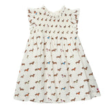 Girls Stevie Dress - Dachshunds in Sweaters