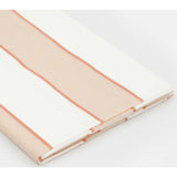 Peach Striped Paper Tablecloth