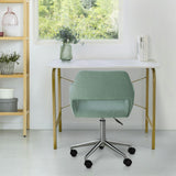 40" Home Office Computer Desk with Metal Base