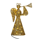 Kurt Adler 12-Inch Warm White Twinkle LED Gold Angel Tree Topper